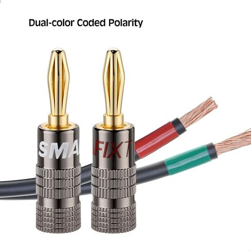 مقابس الموز لأسلاك السماعات ، موصلات مكبرات صوت مطلية بذهب 24 كيلو ، 6 أزواج/ 12pcs مجموعة قابس الموز in Kuwait