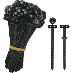 70 Pcs Nylon Universal Cable Tie Buckle, Heavy Duty Self-Locking Nylon Zip Ties Holder, Holder with Pin & Button Design, New Multifunctional Cable Tie Buckle for Car Daily Repair in Saudi Arabia