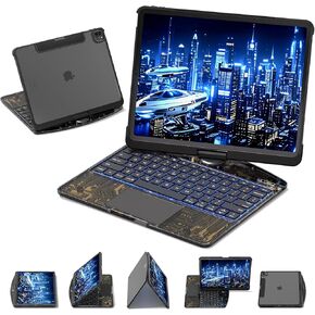 iGENJUN iPad Pro 11 Inch Case with Keyboard (M4, 2024), iPad Pro 11(5th Gen) Keyboard Case Detachable, Folio Cover with Pencil Holder, Blue in Kuwait
