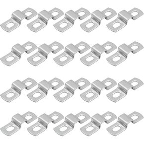 LC LICTOP حزام الأنابيب ذو الفتحتين 1.25 بوصة مشبك حزام الأنابيب الصلب لتثبيت الأنابيب أسود 12 قطعة in Saudi Arabia