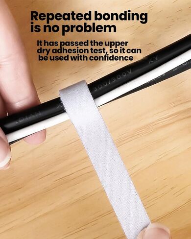 3-Roll Portable Cable Organizers, 1.2cm x 16.4-feet Inches Hook and Loop Fastening Straps, Reusable Cord Management Ties, Black, White, and Gray, Ideal for Home, Office, and Travel in Saudi Arabia