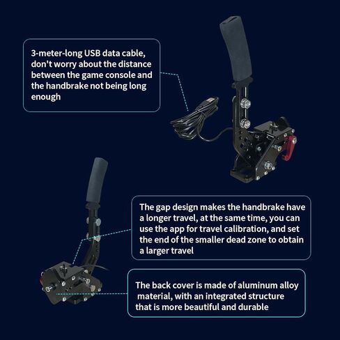 HCXLELD SIM Racing Handbrake ، G29 Racing Wheel for PS4/PS5 ، G920 Racing Wheel for Xbox Series X/S ، Xbox One in Kuwait