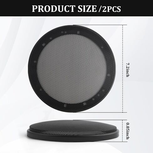2PCS 6.5 Car Speaker Cover,Honeycomb Hole Subwoofer Speaker Grill for Protect Speakers from Collision Damage,Dustproof Round 6.5 Speaker Grill Covers for Speaker Mounting in Saudi Arabia