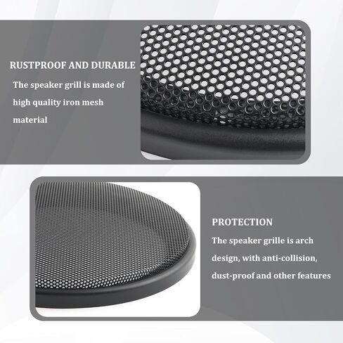 2PCS 6.5 Car Speaker Cover,Honeycomb Hole Subwoofer Speaker Grill for Protect Speakers from Collision Damage,Dustproof Round 6.5 Speaker Grill Covers for Speaker Mounting in Saudi Arabia