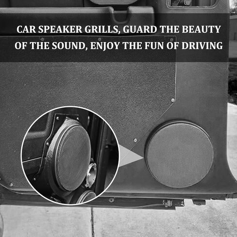 2PCS 6.5 Car Speaker Cover,Honeycomb Hole Subwoofer Speaker Grill for Protect Speakers from Collision Damage,Dustproof Round 6.5 Speaker Grill Covers for Speaker Mounting in Saudi Arabia