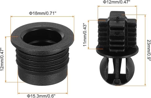 MECCANIXITY Speaker Grill Guides Plastic Black Ball Socket Type Frame Box Body Fixing Snap Fastener Buckle 12mm x 15.3mm for Speaker Parts Accessories 6 Pairs in Saudi Arabia