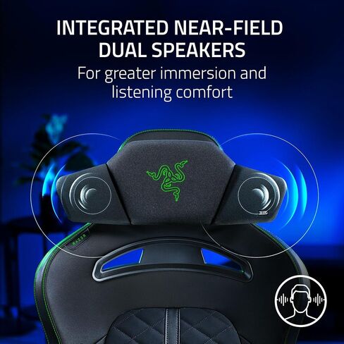 Razer Clio Wireless Speaker Head Cushion: THX Spatial Audio Enabled - Integrated Near Field Dual Speakers - Multiple Audio Setups - Two 43 mm Full Range Drivers + Aluminum Cone - Bluetooth & USB C in Saudi Arabia