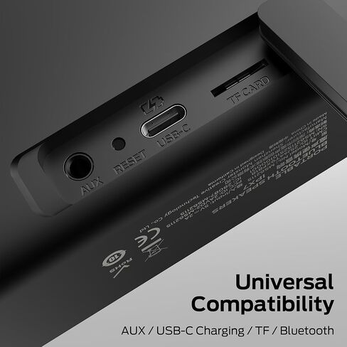 Monster S150 بالإضافة إلى مكبر صوت بلوتوث المحمول 40W - مكبر صوت IPX7 مقاوم للماء مع أضواء RGB ديناميكية ، وقت اللعب 15 ساعة ، شحن Bluetooth 6.0 ، TF/AUX/USB -C ، للسفر ، الشاطئ والهواء الطلق ، الأسود in Kuwait