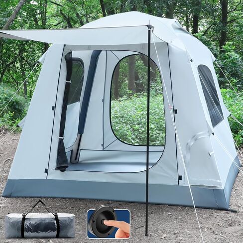 خيمة إعداد سريعة ، خيمة التخييم التلقائية القابلة للنفخ ، سهلة الإعداد 3-4 شخص glamping في الهواء الطلق 4 موسم للهواء تهزه in Saudi Arabia