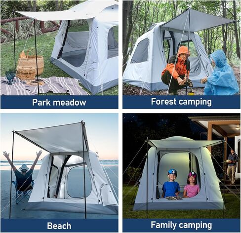 خيمة إعداد سريعة ، خيمة التخييم التلقائية القابلة للنفخ ، سهلة الإعداد 3-4 شخص glamping في الهواء الطلق 4 موسم للهواء تهزه in Saudi Arabia
