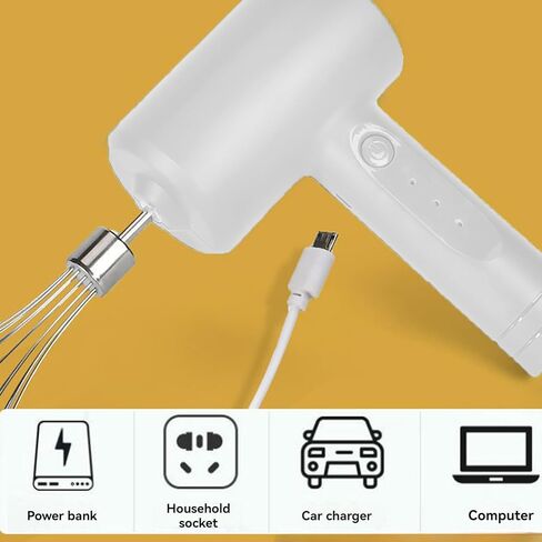 خلاط اليد الكهربائية ، خلاط اليد اللاسلكي ، خلاط اليد متعددة الوظائف USB قابلة لإعادة الشحن ، مع خلاط Lmmersion وضرب ، سهلة التنظيف مع 2 نقش قابلة للفصل (أخضر) in Kuwait