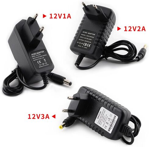 AC 110V 220V DC to 12V Power Adapter 1A 2A 3A 5A 6A 8A 12 Volt Adapter Power Supply Converter Charger Led Lamp Light(12V 8A,EU Plug) in Saudi Arabia