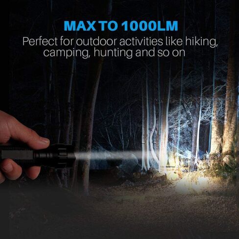 Single Mode Tactical Flashlight, 1000 Lumens LED Rifle Hunting Light, Flashlights with Picatinny Rail Mount, Remote Pressure Switch, Charger in Saudi Arabia