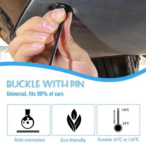 100pcs Nylon Universal Cable Tie Buckle Black Cable Zip Ties Rivet Self Locking Fastening Zip Strap Plastic Automotive Clips for Bumper, Fenders (100) in Saudi Arabia