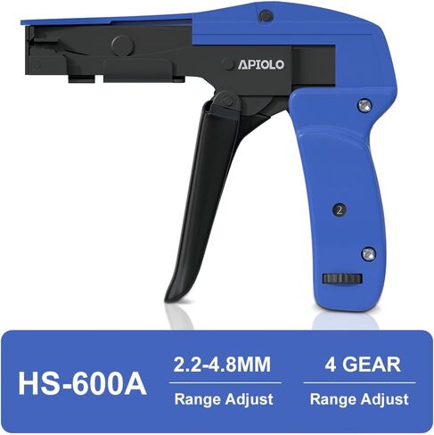 Cable Tie Gun, Ergonomic Hand Operated Fastening Zip Tie Gun, Adjustable Tension to Fasten, Cutting with 1-3 Tension Setting, Blue, 6.29 Inches Length Fastening Cable Tie Tool in Kuwait