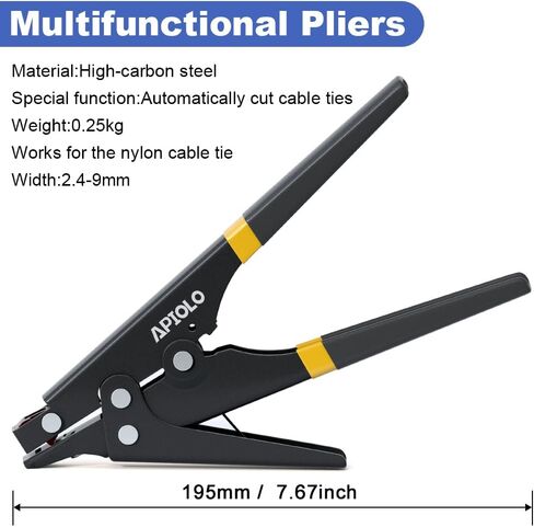 Cable Tie Gun, Ergonomic Hand Operated Fastening Zip Tie Gun, Adjustable Tension to Fasten, Cutting with 1-3 Tension Setting, Blue, 6.29 Inches Length Fastening Cable Tie Tool in Kuwait