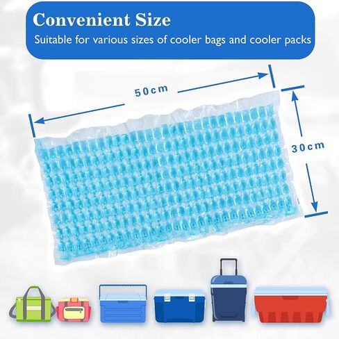 Flexible Ice Film Ice Packs for Cooler Freezer Lunch Boxes Reusable Long Lasting (Blue) in Saudi Arabia