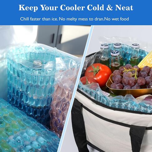 Flexible Ice Film Ice Packs for Cooler Freezer Lunch Boxes Reusable Long Lasting (Blue) in Saudi Arabia