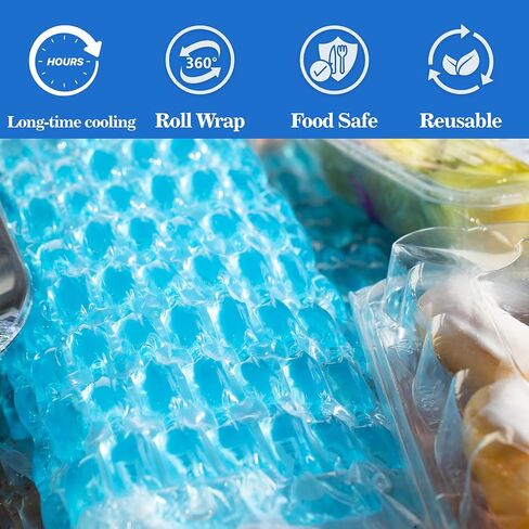 Flexible Ice Film Ice Packs for Cooler Freezer Lunch Boxes Reusable Long Lasting (Blue) in Saudi Arabia