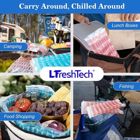 Flexible Ice Film Ice Packs for Cooler Freezer Lunch Boxes Reusable Long Lasting (Blue) in Saudi Arabia