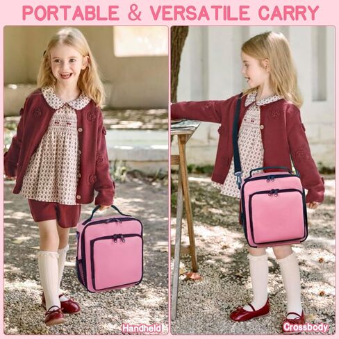 ORKELS Carrying Case Compatible with Yoto Mini(2024 Edition), Travel Storage Bag with Card Holder for 30 Cards, Adjustable Shoulder Strap & Accessory Pocket – Bag Only (Pink+Blue) in Saudi Arabia