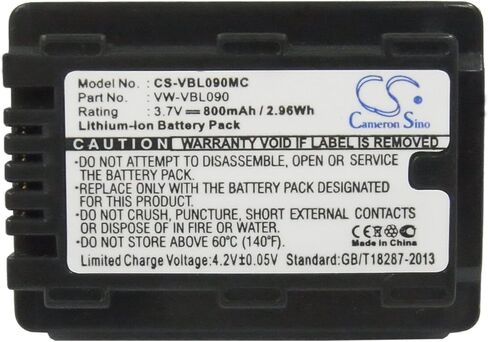 3.7V Battery Replacement for Panasonic VW-VBL090 SDR-H85A, SDR-H85K, SDR-H85S, SDR-S50, SDR-S50A, SDR-S50K, SDR-S50N, SDR-T50, SDR-T50K, SDR-T55 in Saudi Arabia