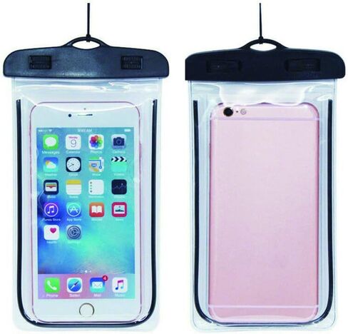 Waterproof Mobile Phone Bag Black Universal 3 -Piece Waterproof Dry Bag Protective Jet Outdoor Sports Outdoor Sports for Apple iPhone, Samsung, Up to 7 Inches in Saudi Arabia