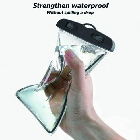 Waterproof Mobile Phone Bag Black Universal 3 -Piece Waterproof Dry Bag Protective Jet Outdoor Sports Outdoor Sports for Apple iPhone, Samsung, Up to 7 Inches in Saudi Arabia