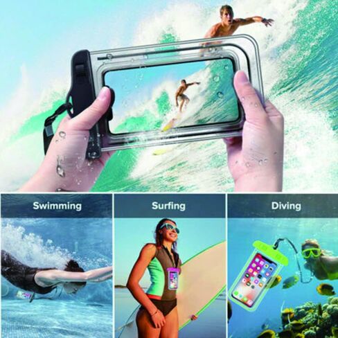 Waterproof Mobile Phone Bag Black Universal 3 -Piece Waterproof Dry Bag Protective Jet Outdoor Sports Outdoor Sports for Apple iPhone, Samsung, Up to 7 Inches in Saudi Arabia