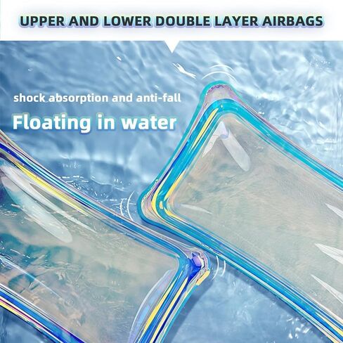 Laser Colorful Floating Waterproof Phone Pouch Floatable, Compatible with iPhone 16/15/14/13/12/11/11 Pro/SE/XR/8P/7 Galaxy up to 7.0", Pink, 1 Pax in Kuwait