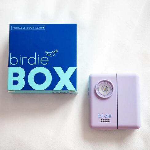 She's Birdie - The Original Personal Safety Door Alarm for Travel, at Home, or Window Security - Portable, Loud Siren, Flashing Light Alert + Built in Flashlight, Rechargeable, Rental Safe (Coconut) in Saudi Arabia