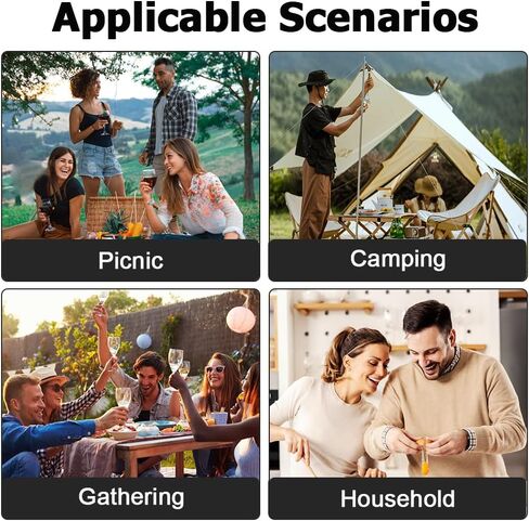 Mioyoow Camping Cup ، 304 أكواب التخييم من الفولاذ المقاوم للصدأ سعة 290 مل مع كأس خشبي ومقبض قابلة للطي للتخييم في المنزل in Saudi Arabia