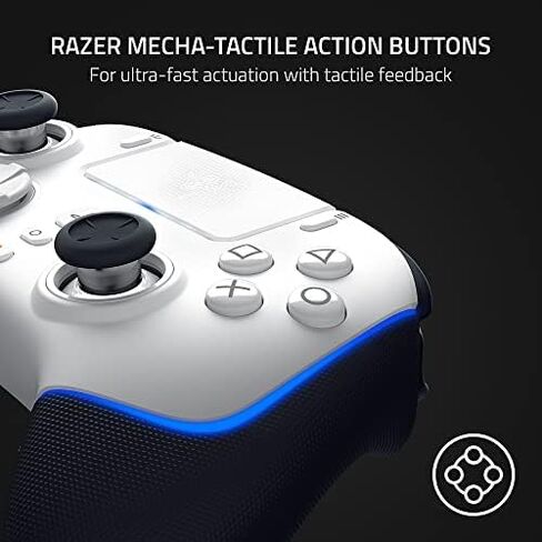 Razer Wolverine V2 Pro Wireless Gaming Controller for PlayStation 5 / PS5, PC: Mecha-Tactile Action Buttons - 8-Way Microswitch D-Pad - Chroma RGB, White (Renewed Premium) in Saudi Arabia