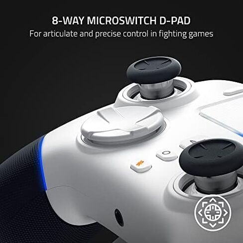 Razer Wolverine V2 Pro Wireless Gaming Controller for PlayStation 5 / PS5, PC: Mecha-Tactile Action Buttons - 8-Way Microswitch D-Pad - Chroma RGB, White (Renewed Premium) in Saudi Arabia