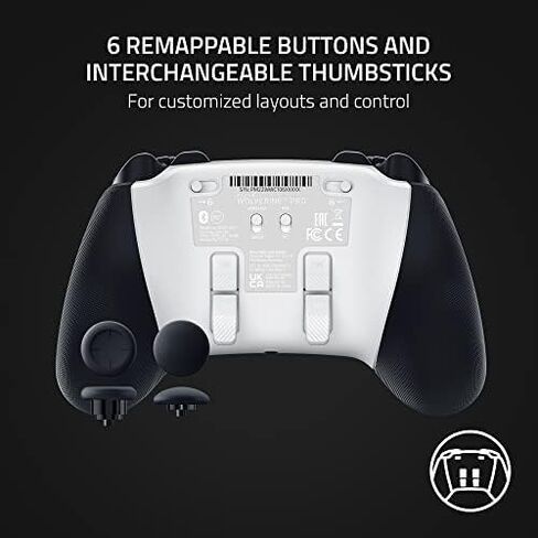 Razer Wolverine V2 Pro Wireless Gaming Controller for PlayStation 5 / PS5, PC: Mecha-Tactile Action Buttons - 8-Way Microswitch D-Pad - Chroma RGB, White (Renewed Premium) in Saudi Arabia