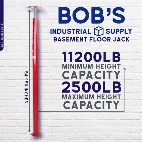 BISupply House Jacks for Leveling Crawlspace 1 Pack - 19 to 36 inch Adjustable Support Beam Basement Jack Post - Floor Lifting Joist Beam Brace for Cellar Ceiling - Screw Pole Jack in Saudi Arabia