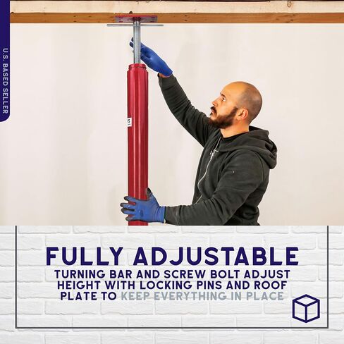 BISupply House Jacks for Leveling Crawlspace 1 Pack - 19 to 36 inch Adjustable Support Beam Basement Jack Post - Floor Lifting Joist Beam Brace for Cellar Ceiling - Screw Pole Jack in Saudi Arabia