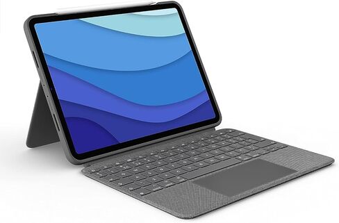 Logitech Combo Touch iPad Pro 11-inch (1st, 2nd, 3rd, 4th gen - 2018, 2020, 2021, 2022) Keyboard Case - Detachable Backlit Keyboard, Click-Anywhere Trackpad - Gray USA Layout (Renewed) in Saudi Arabia