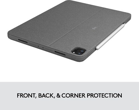 Logitech Combo Touch iPad Pro 11-inch (1st, 2nd, 3rd, 4th gen - 2018, 2020, 2021, 2022) Keyboard Case - Detachable Backlit Keyboard, Click-Anywhere Trackpad - Gray USA Layout (Renewed) in Saudi Arabia
