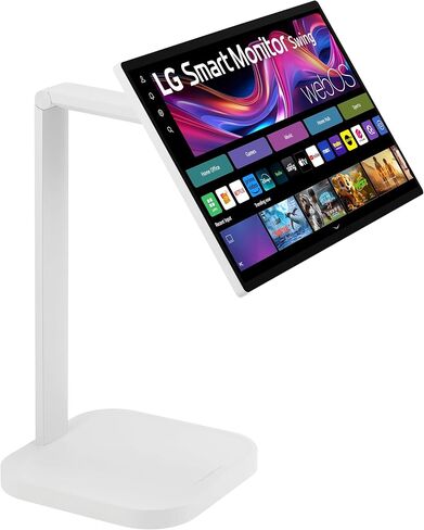 LG Smart Monitor Swing 32U889SA-W 32-Inch 4K UHD (3840x2160) IPS Touchscreen on a Fully Adjustable Wheeled Base HDR10, webOS, Built-in Speaker, HDMI, USB Type-C, Tilt/Height/Swivel/Pivot Stand, White in Saudi Arabia