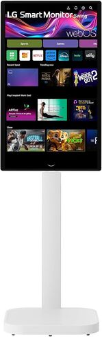 LG Smart Monitor Swing 32U889SA-W 32-Inch 4K UHD (3840x2160) IPS Touchscreen on a Fully Adjustable Wheeled Base HDR10, webOS, Built-in Speaker, HDMI, USB Type-C, Tilt/Height/Swivel/Pivot Stand, White in Saudi Arabia
