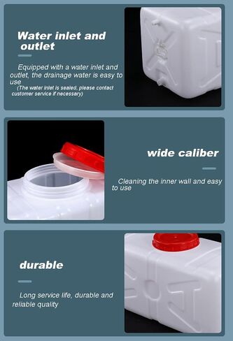 علبة المياه الكبيرة ناكان ، 25L/30L/47L/75L/110L/150L/200L ماء ، برميل بلاستيكي ، درجة طعام ، حاوية مياه كثيفة مستطيلة ، تستخدم لتخزين المياه العائلية (اللون: 200L) in Saudi Arabia