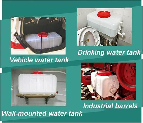 علبة المياه الكبيرة ناكان ، 25L/30L/47L/75L/110L/150L/200L ماء ، برميل بلاستيكي ، درجة طعام ، حاوية مياه كثيفة مستطيلة ، تستخدم لتخزين المياه العائلية (اللون: 200L) in Saudi Arabia