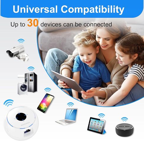 2025 جديد لدعم WiFi Extender Booster ، ما يصل إلى 4500 قدم مربع و 30 جهازًا ، يدعم مضخم إشارة الإنترنت اللاسلكي ميناء Ethernet in Kuwait