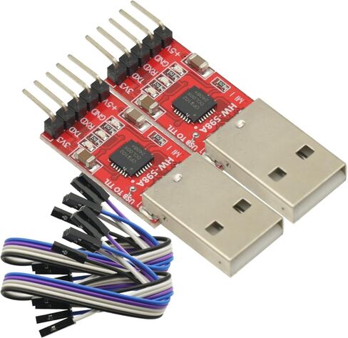 2PCS CP2102 USB to Serial Converter USB to TTL UART Download 5PIN Module with Dupont Line in Saudi Arabia