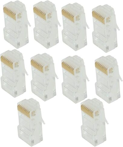 pistro RJ50 10p10c Modular Connector for Round Cable Stranded Crimp 10 Pack in Saudi Arabia