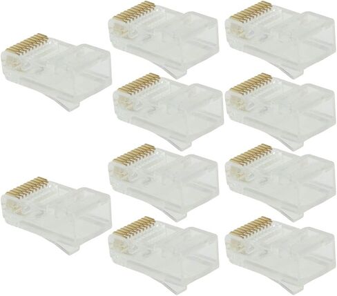 pistro RJ50 10p10c Modular Connector for Round Cable Stranded Crimp 10 Pack in Saudi Arabia