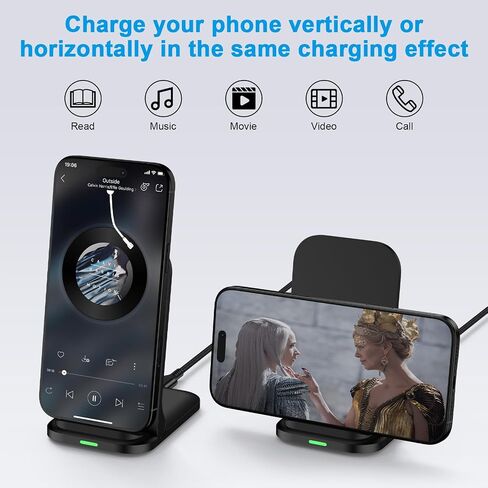 Foldable Samsung Wireless Charger Stand Fast Charging for Samsung Galaxy S25 Ultra S24 FE S23 S22 S21 S20 Z Flip7, Android Phone Wireless Charger Station for Google Pixel 10 9 Pro XL Fold with Adapter in Saudi Arabia