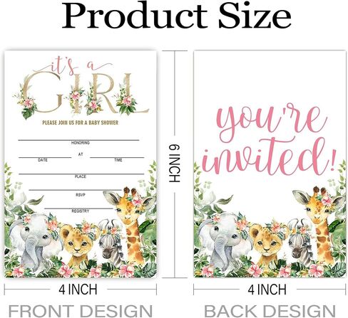 Baby Shower Invitations, Berry sweet Fill In Invites Cards wih Envelopes, Strawberry, Set of 25. in Saudi Arabia