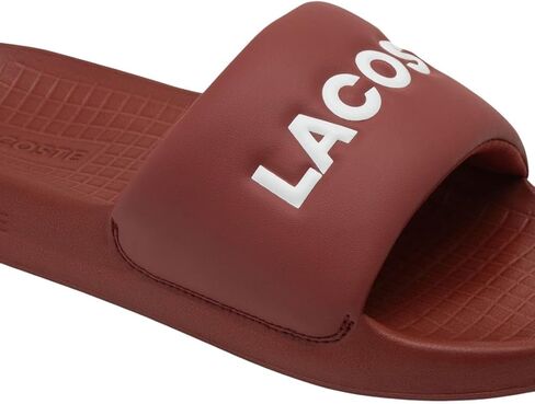 صندل Lacoste للرجال Croco 1.0 منزلق، أحمر/أبيض، 9 in Saudi Arabia